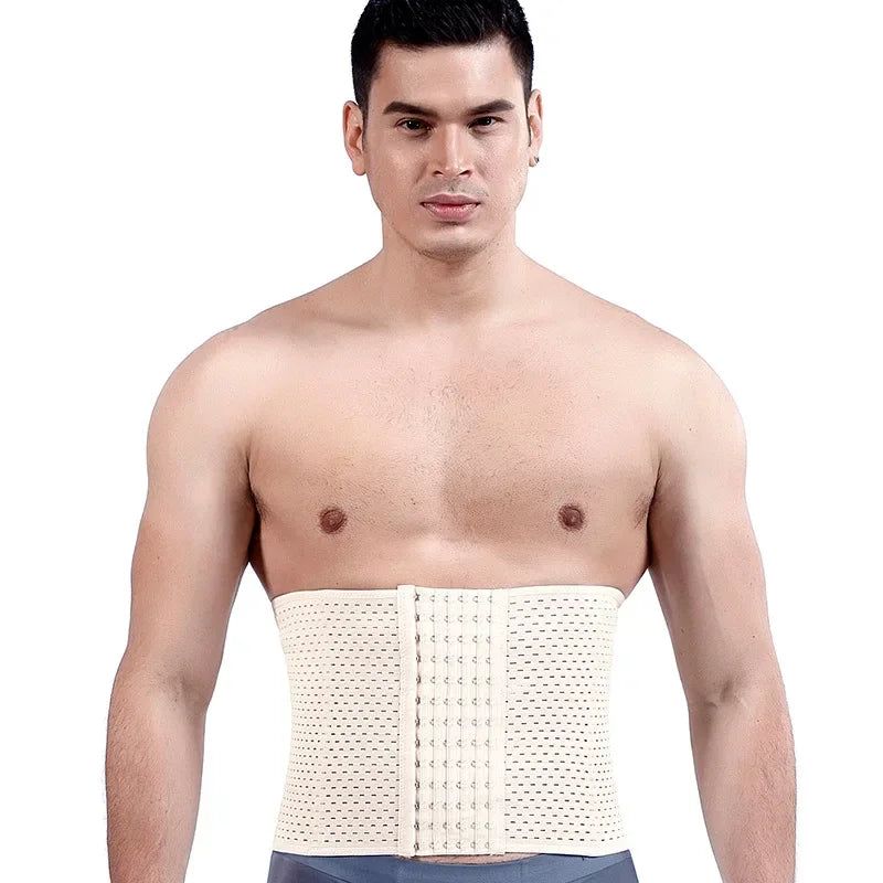 Men Slimming Body Shaper Waist Trainer Trimmer Belt Corset For Abdomen Belly Shapers Tummy Control Fitness Compression Shapewear