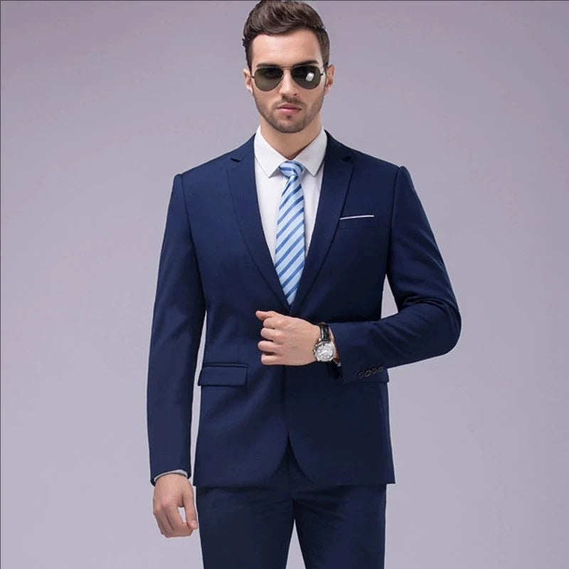 Suits For Men 3 Pieces Set Elegant Wedding  Fashion Classic Full Jackets Vest Pants Blazers Outfit 2025 Formal Costume