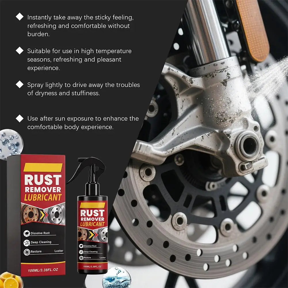 100ml Heavy-Duty Rust Remover Spray Deep Cleaning Rust Remover Lubricant For Metal Surfaces Restoration Multi-purpos Car Gadgets