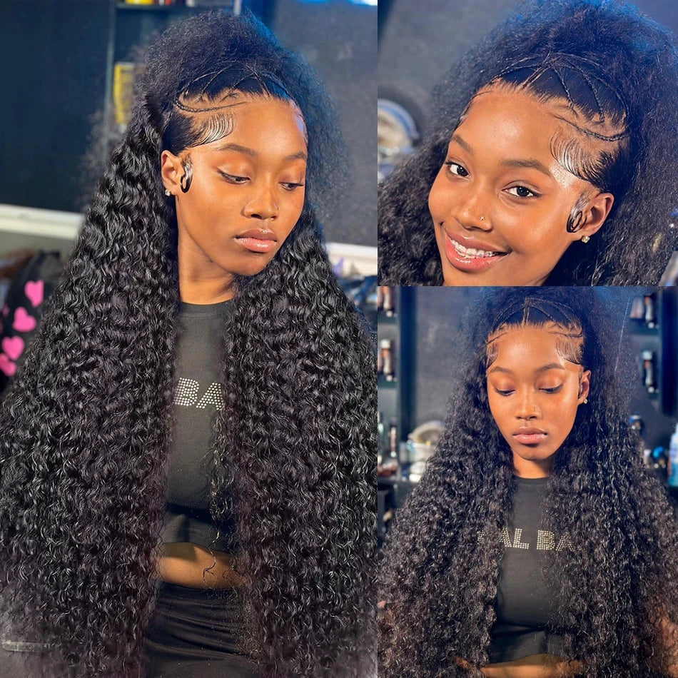SoGreat 360 Hd Full Lace Wig Human Hair Glueless Wig Pre Cut Lace 200 Density Deep Curly 360 Lace Front Wig Preplucked For Women