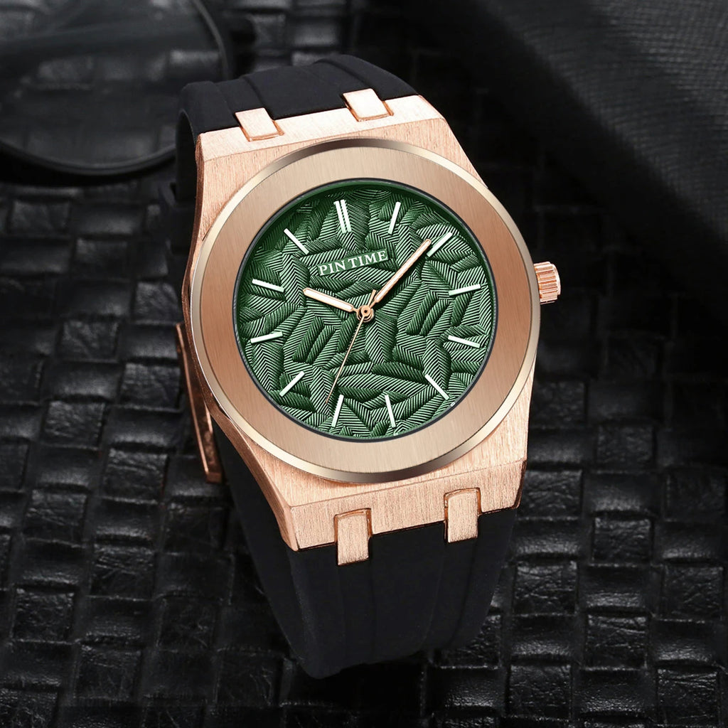 Classic versatile casual waterproof quartz men's silicone tape watch
