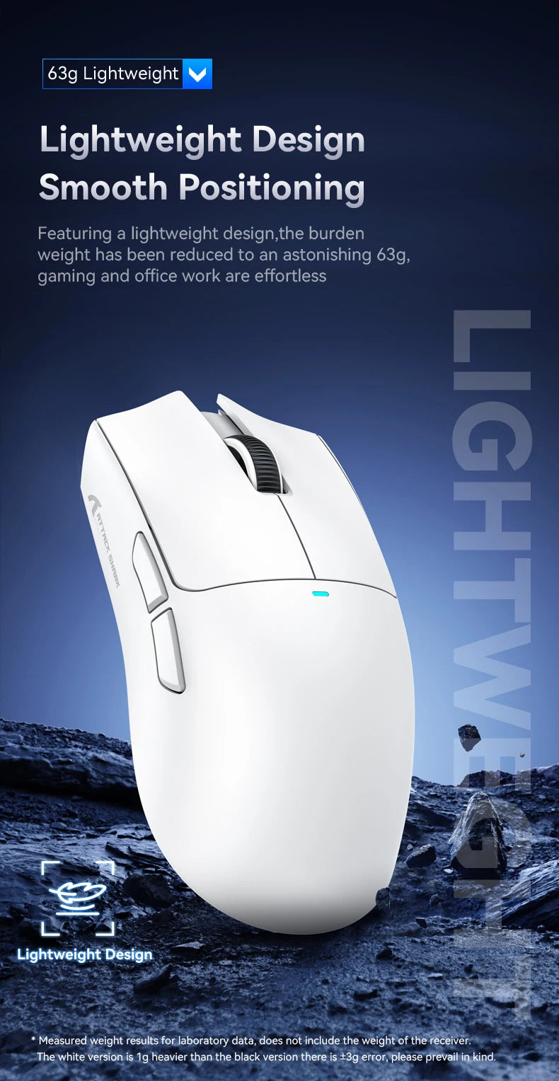ATTACK SHARK X11 Wireless Gaming Mouse PAW3311 Sensor 22000DPI 3 Modes Wired 2.4G BT 280mAh Rechargeable Mouse