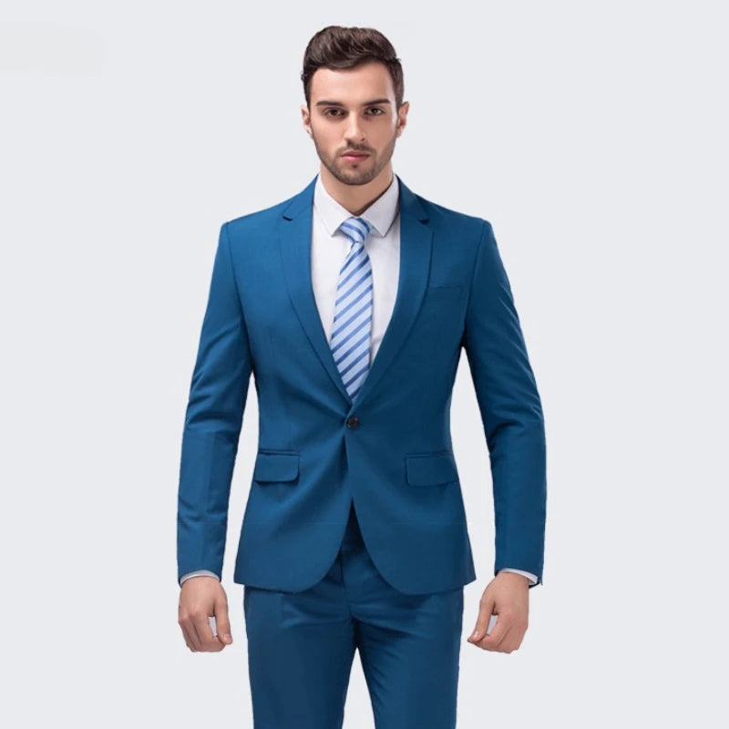 Suits For Men 3 Pieces Set Elegant Wedding  Fashion Classic Full Jackets Vest Pants Blazers Outfit 2025 Formal Costume
