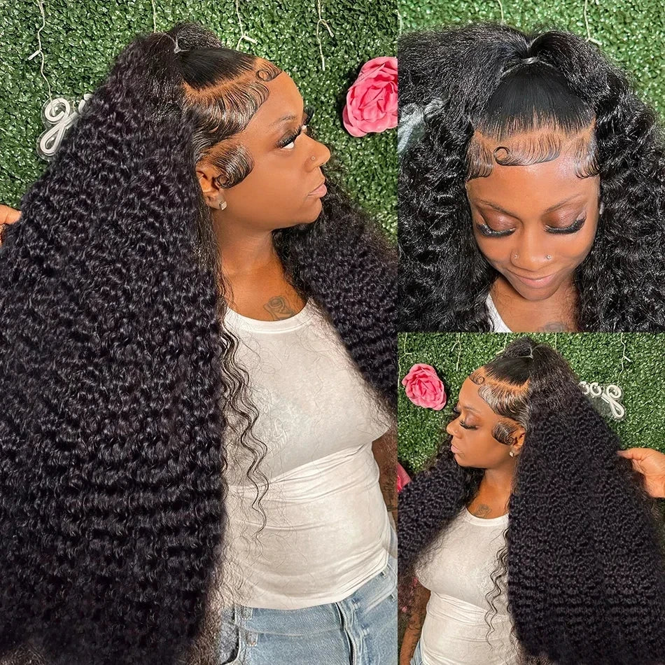 SoGreat 360 Hd Full Lace Wig Human Hair Glueless Wig Pre Cut Lace 200 Density Deep Curly 360 Lace Front Wig Preplucked For Women