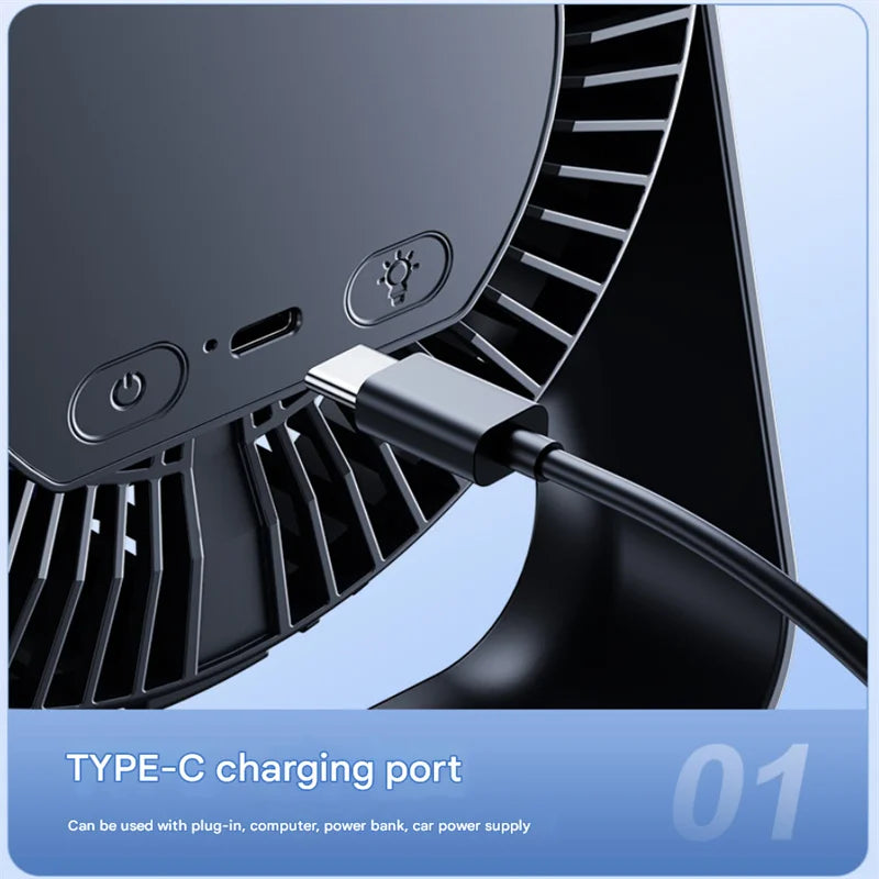 Cordless Electric Fan 3600mah Wireless Portable Air Circulator Fan Desktop Wall Ceiling Air Cooling Cooler Quiet Ventilator