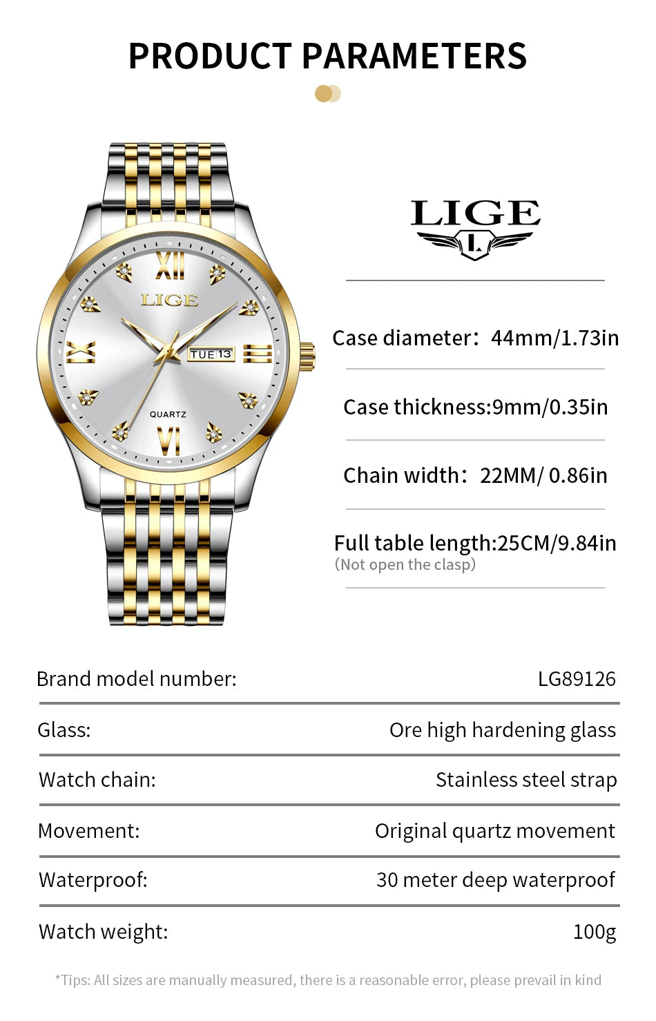 LIGE Fashion Retro Diamond Dial Casual Watches Round Stainless Steel Waterproof Luminous Clock Quartz Wristwatch for Women Gift