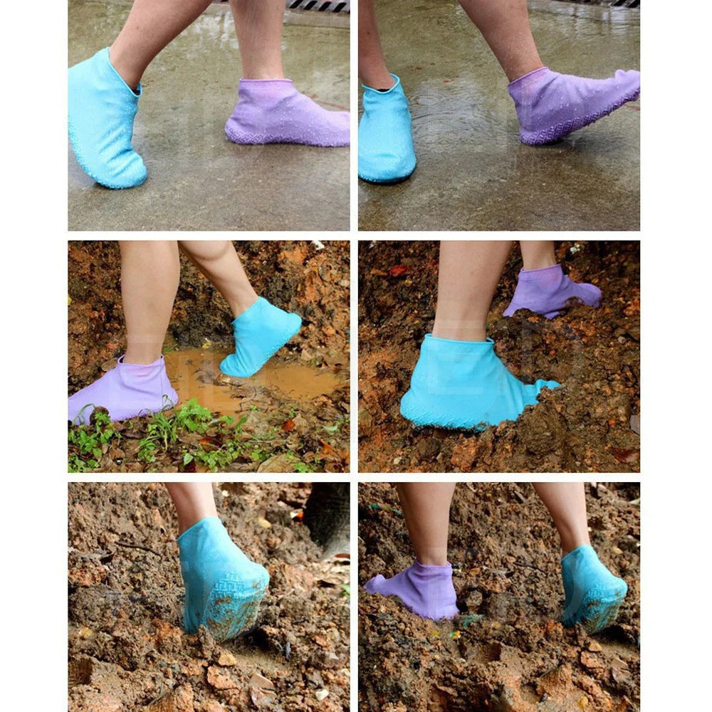 Boots Waterproof Shoe Cover Silicone Material Unisex Shoes Protectors Rain Boots for Indoor Outdoor Rainy Day Reusable man women