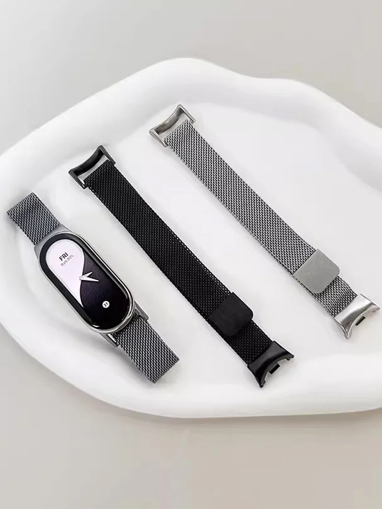 Magnetic Straps for mi band 10 miband 10 nfc Watch accessories Stainless Steel belt correa bracelet for Xiaomi mi band 10 bands