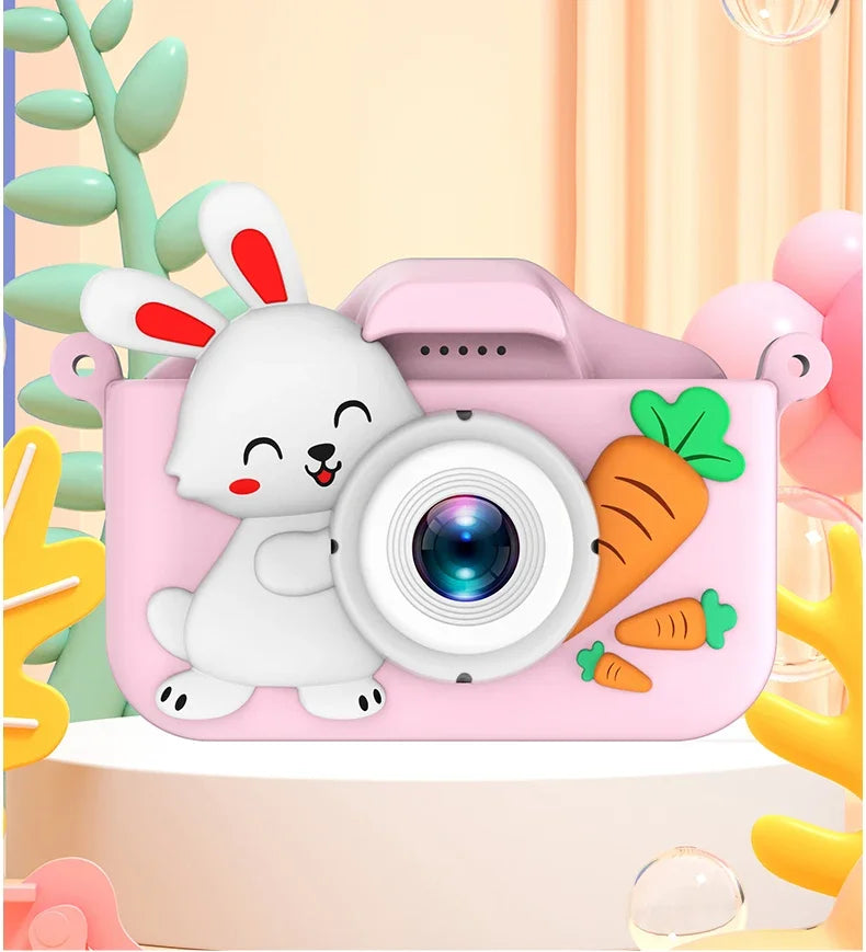 Kids Camera Digital Dual Camera HD 1080P Video Camera Toys Mini Cam Color Display Children Birthday Gift Kids Toys Rabbit Kids