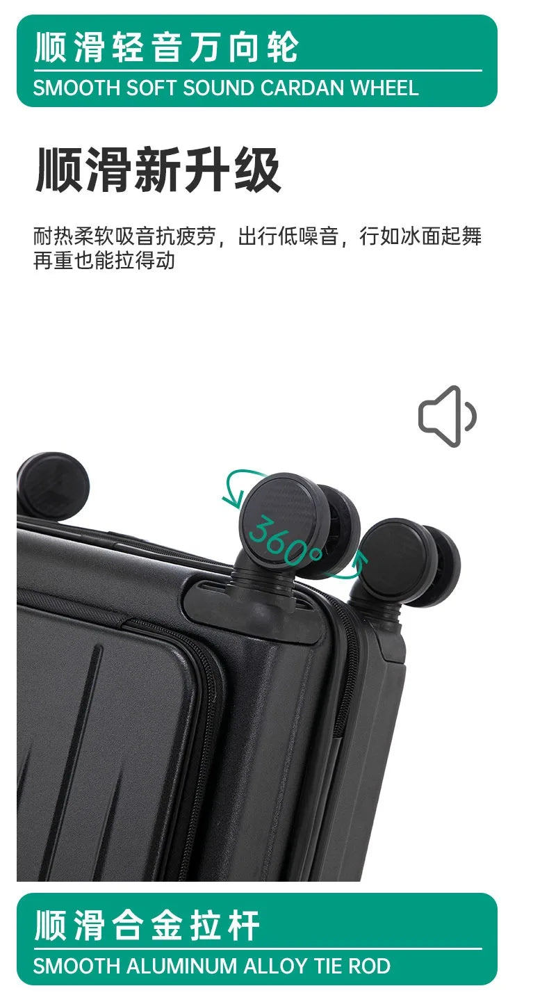 18 inches Suitcase Light Weight Suitcase Large Capacity Travel Case Spinner Wheels Suitcase Small Luggage Compartment