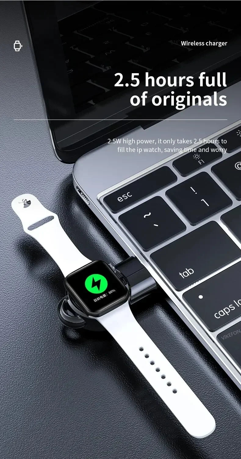 Fast Magnetic Watch Wireless Charger For Apple Watch 9 8 7 6 5 4 3 SE Ultra 2 IWatch Dock Adapter Portable USB Charging Station