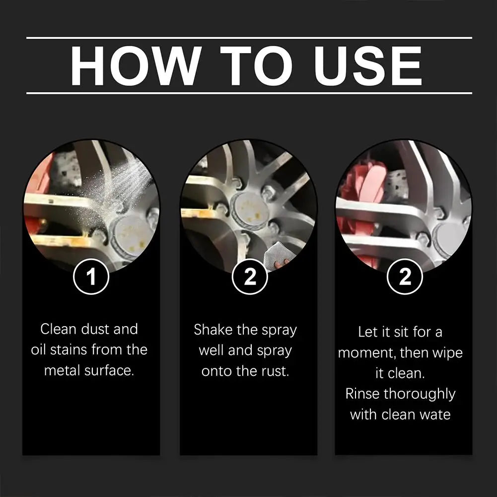 100ml Heavy-Duty Rust Remover Spray Deep Cleaning Rust Remover Lubricant For Metal Surfaces Restoration Multi-purpos Car Gadgets