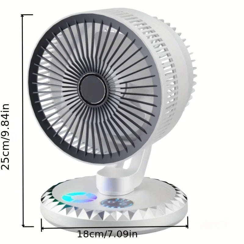 Portable air circulation fan household USB charging small fan, suitable for home, office and kitchen use.