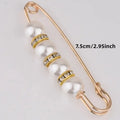 Ladies sweater shawl clip fake pearl brooch dress skirt waist decorative neckline safety pin