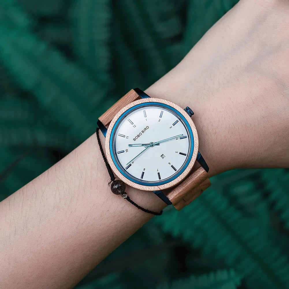 Men's Watch BOBO BIRD Wooden Simplicity Unisex Quartz Watches Women's Wristwatch Support OEM Customized & Drop-shipping