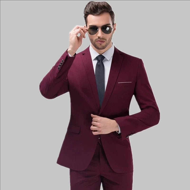 Suits For Men 3 Pieces Set Elegant Wedding  Fashion Classic Full Jackets Vest Pants Blazers Outfit 2025 Formal Costume