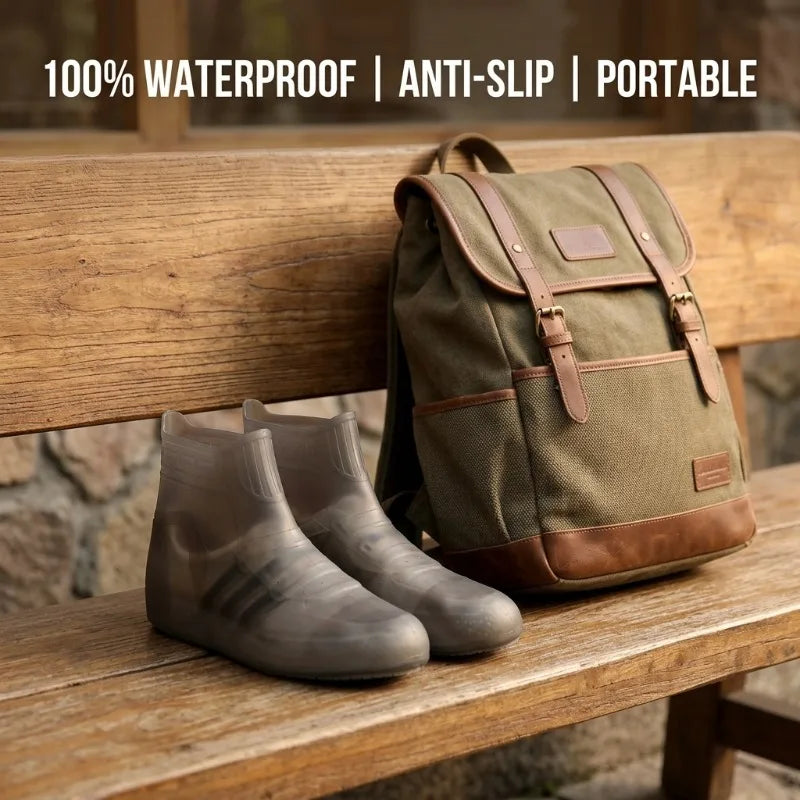 Waterproof Silicone Shoe Cover Rain Boots Cover Non-slip Shoes Protector Outdoor Reusable Thickened Footwear