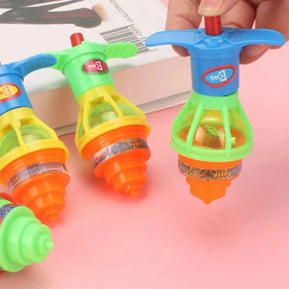 10-20PC Glow Rotating Gyro Kid Toys Birthday Party Favor Gifts Kindergarten Guest Giveaways Christmas Gift Kids Gift Bag Fillers