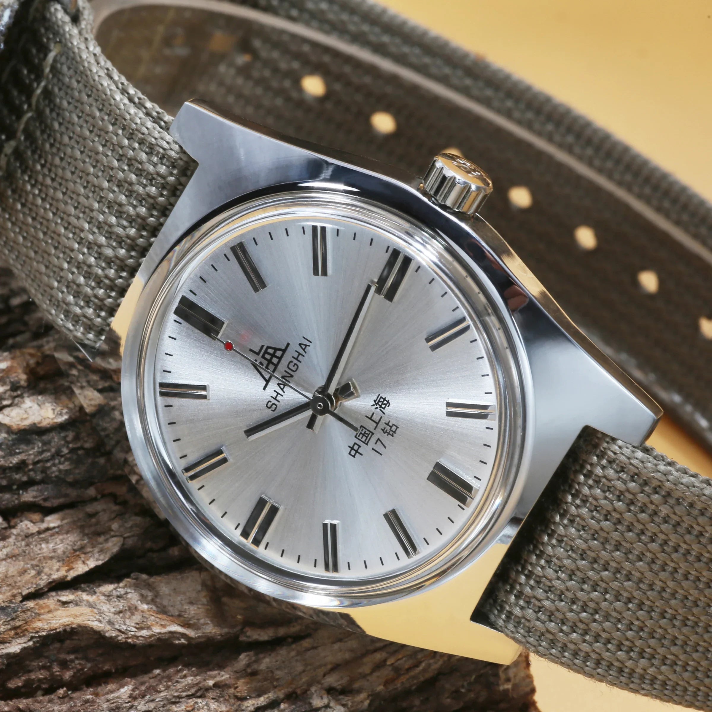 Shanghai 7120 Hand-Wind Mechanical Watch Men 36mm Retro Business Timepiece Classic Chinese Mechanical Watches