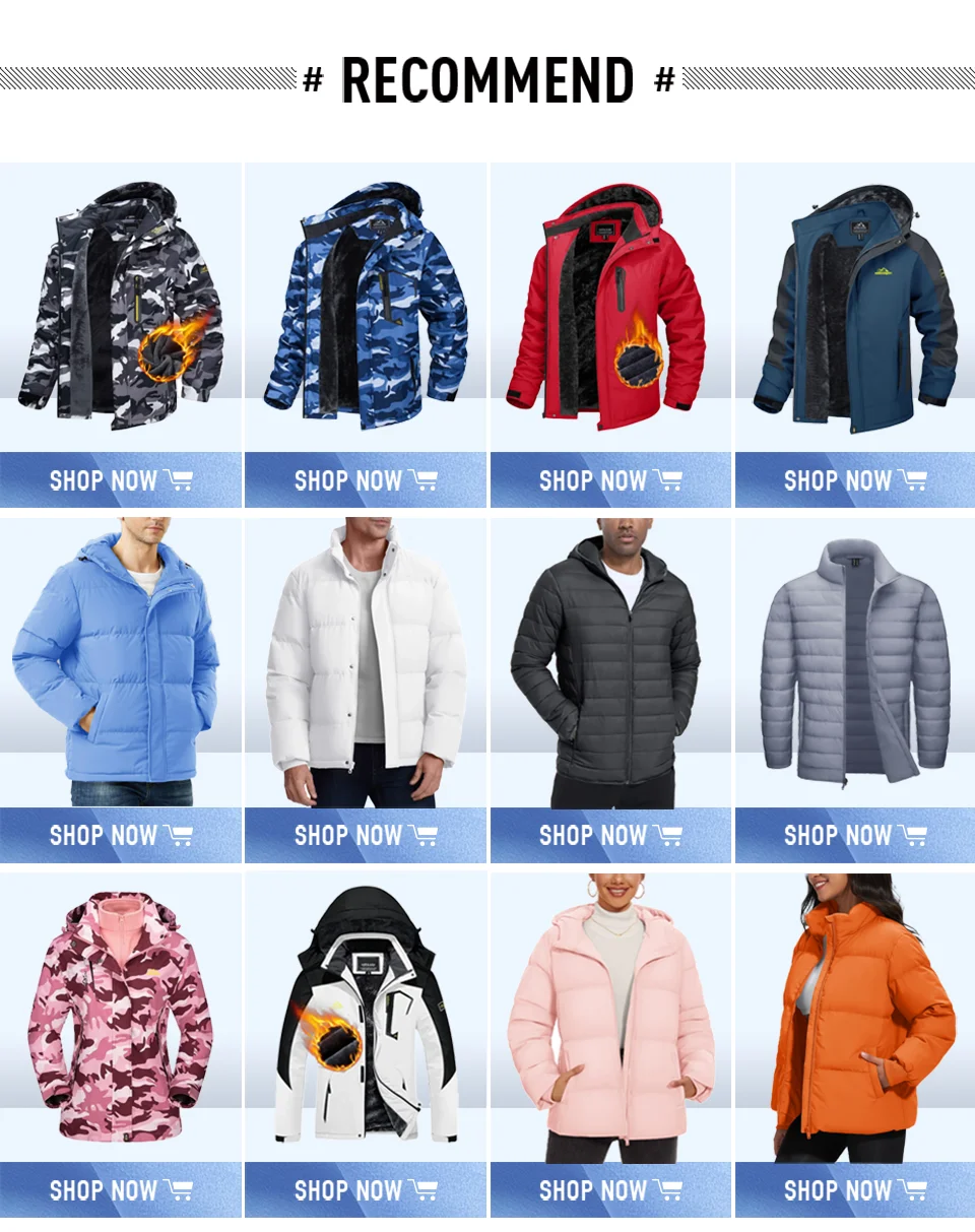 TACVASEN Men's Winter Ski Jackets Waterproof Fleece Coats Insulated Thermal Snowboard Jacket Parka Raincoat with Hood Man Parka