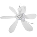 XIAOTREE USB Ceiling Fan DC 5V Air Circulator Fan 6 Detachable Blades Portable Hanging Ceiling Fans Camping Fan for RV & Home