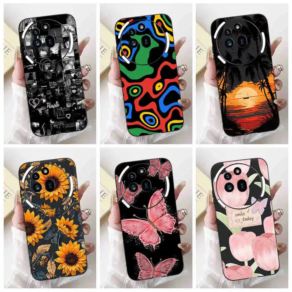 For Nothing Phone (3a) Pro Phone3a Cute Cartoon Phone Case For NothingPhone 3a 3aPro Black Silicone Soft Cases Bumpers