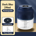 250ml Mini Wireless USB Rechargeable Electric Vegetable Chopper Garlic Crusher Food Chopper for Kitchen Gadgets for Garlic