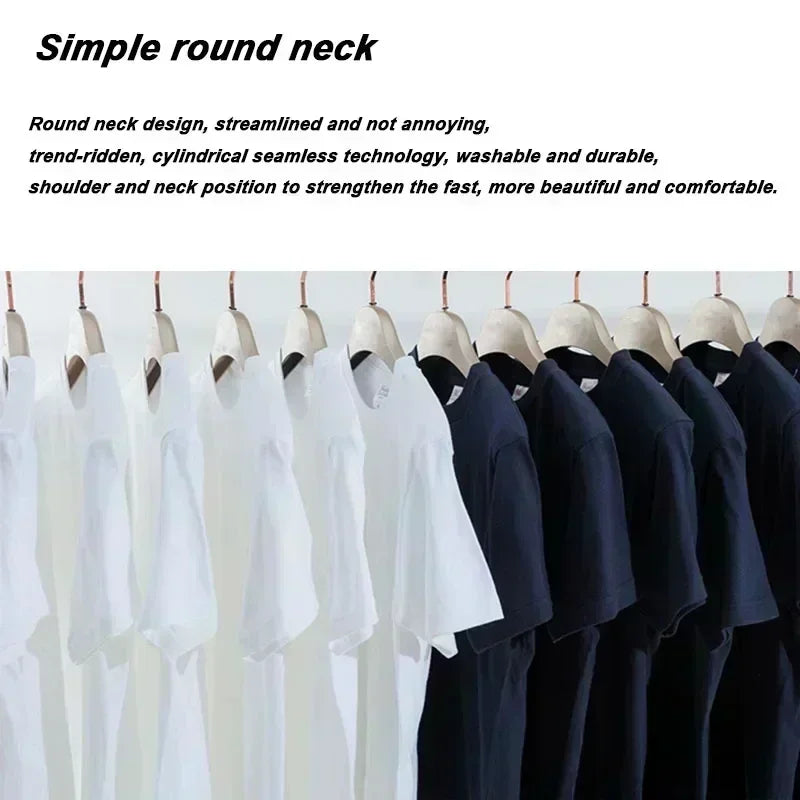 100% pure cotton men's luxurious brand letter print T-shirt, short-sleeved T-shirt, high-quality men's clothing, streetwear