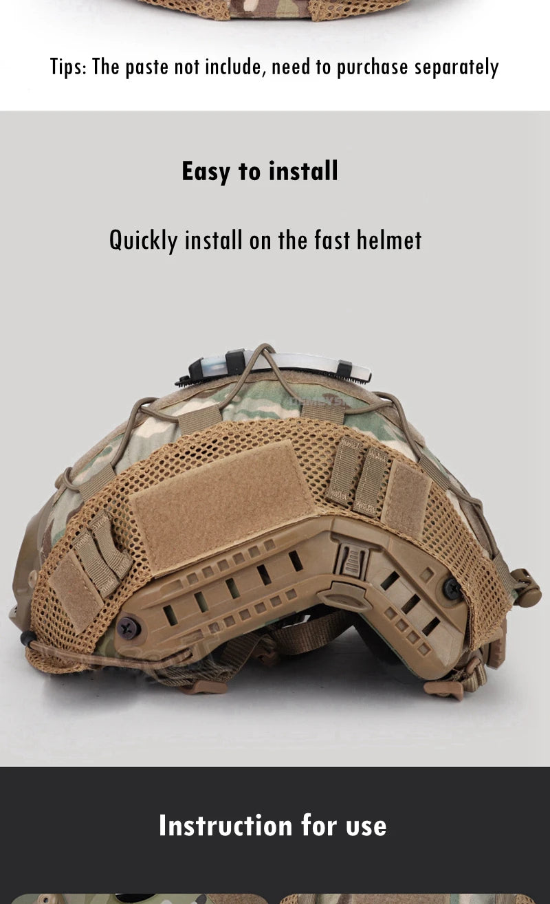 Tactical Helmet Cover for Fast MH PJ BJ Helmet Airsoft Paintball Helmet Cover