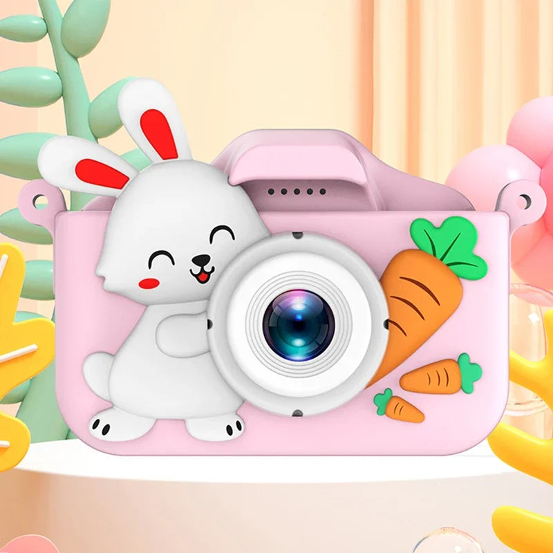 Kids Camera Digital Dual Camera HD 1080P Video Camera Toys Mini Cam Color Display Children Birthday Gift Kids Toys Rabbit Kids