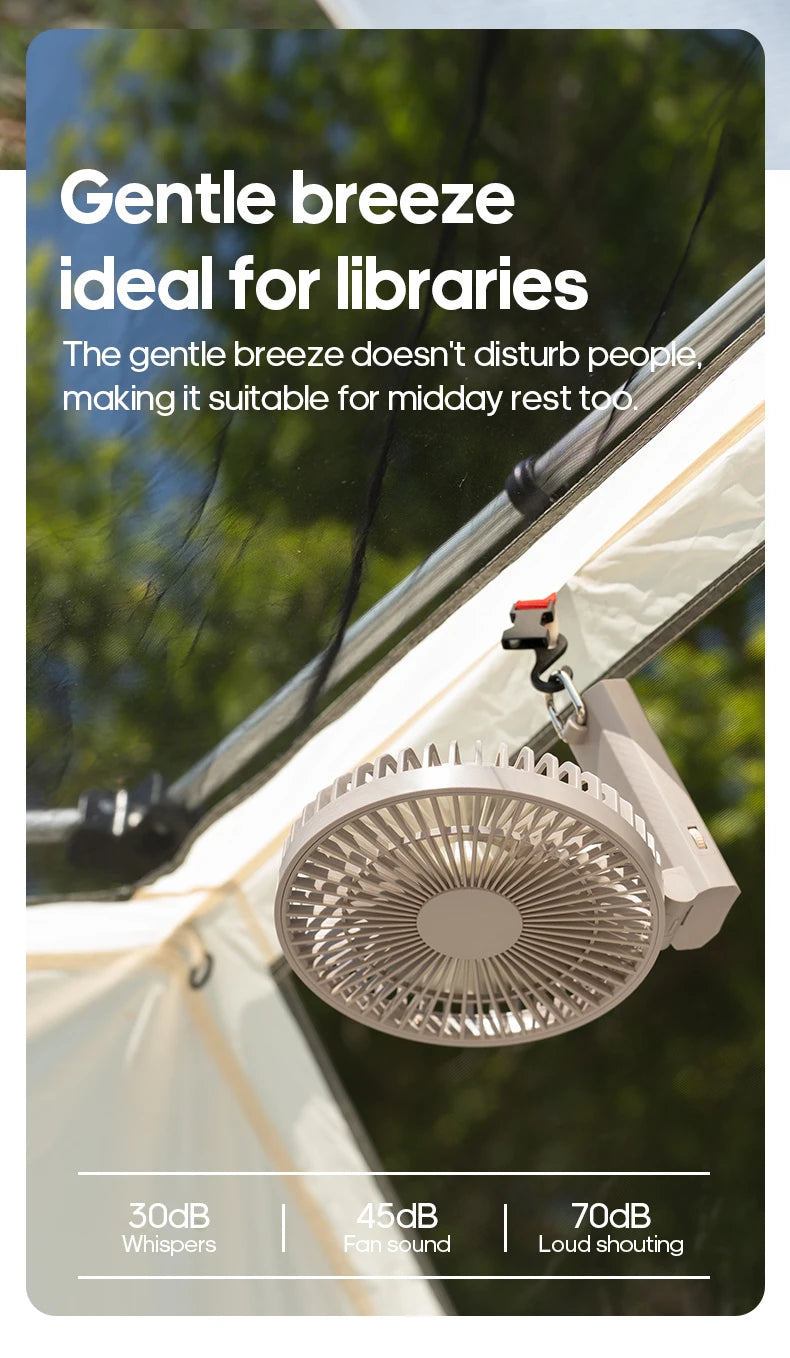 New Portable Folding Handheld Fan 3600mAh Desktop Rechargeable Fan 100-speed Wind Angle Adjustable for Home Outdoor Travel