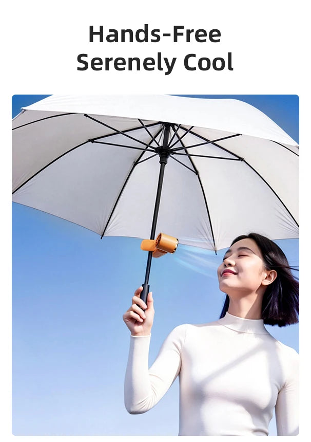 Portable Mini Fan Handheld Small Fan 5 Speed 3000mAh USB Rechargeable LED Display 180° Rotatable Clip Cooling Turbo Fans