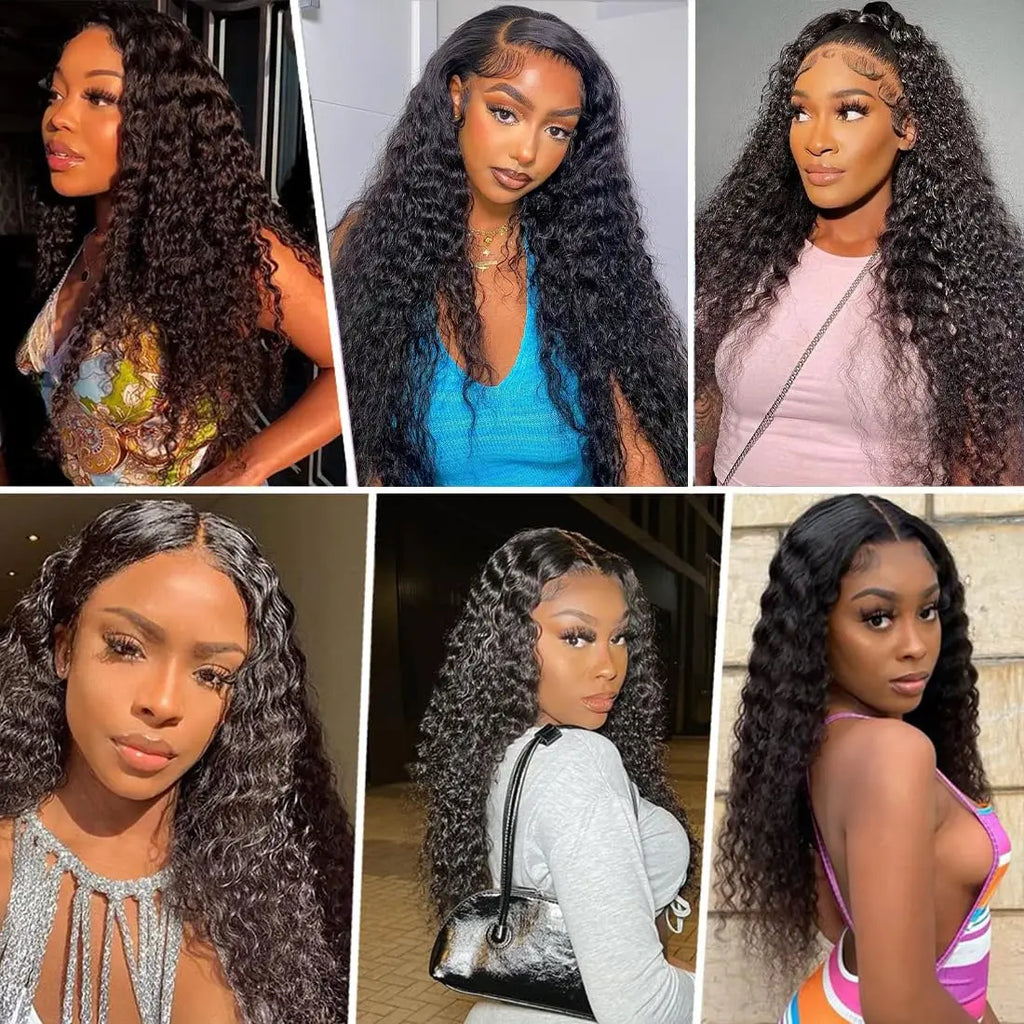 SoGreat 360 Hd Full Lace Wig Human Hair Glueless Wig Pre Cut Lace 200 Density Deep Curly 360 Lace Front Wig Preplucked For Women