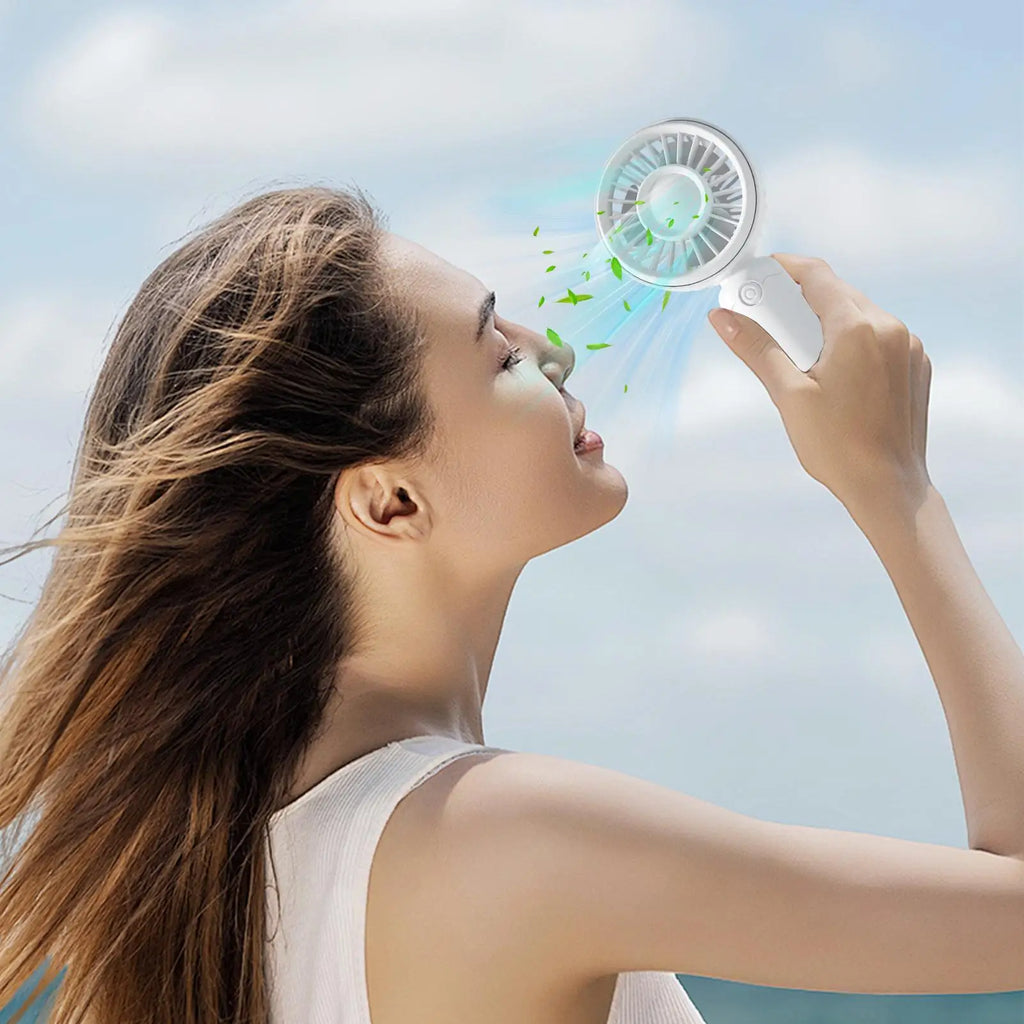 Portable Fan 3 Speed Adjustable Quiet USB Rechargeable Personal Hand Held Fan for Indoor Outdoor Home Office School Travel