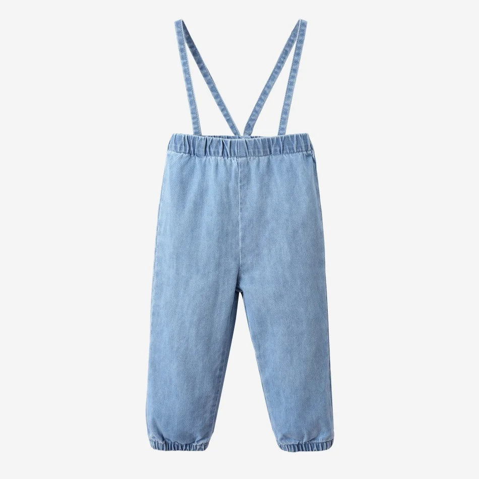 AS  SS2026 blue denim Collection super high quality bamboo knot denim fabric boys girls family match weekday clothes