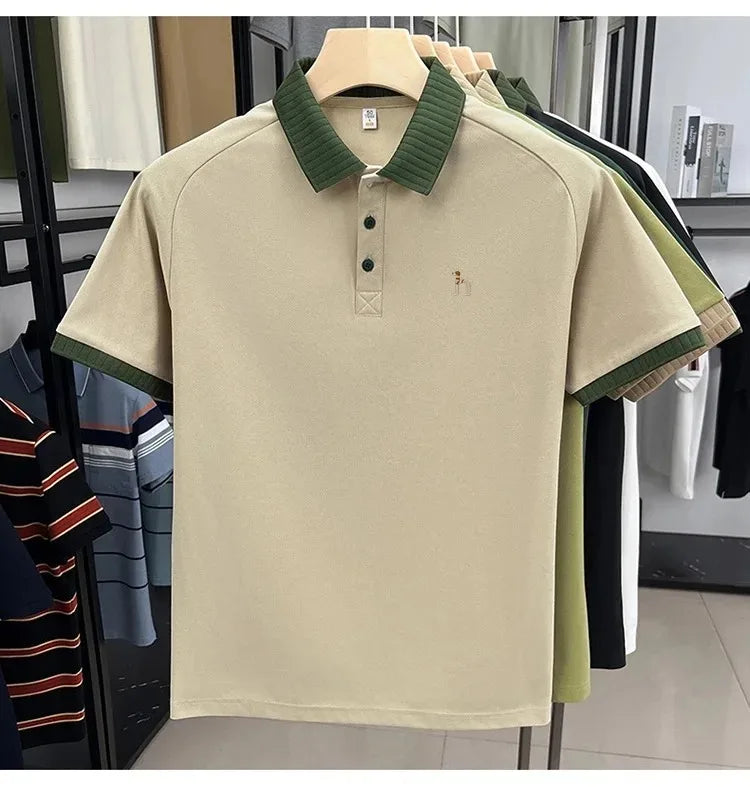 Luxury brand men's short sleeve polo shirt summer fashion hot selling original dog embroidery boutique top golf casual T-shirt