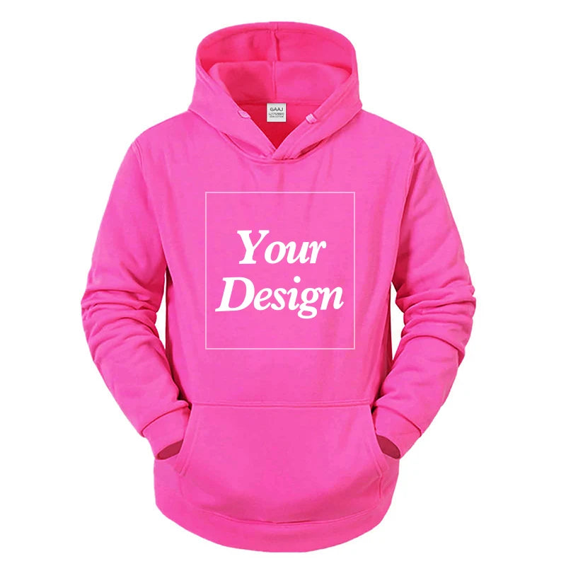 Custom Hoodie Print Embroidery Photo Text Brand Logo Autumn Winter Warm Thick Fleece Hoody Sweatshirt Men Women Customized Coat
