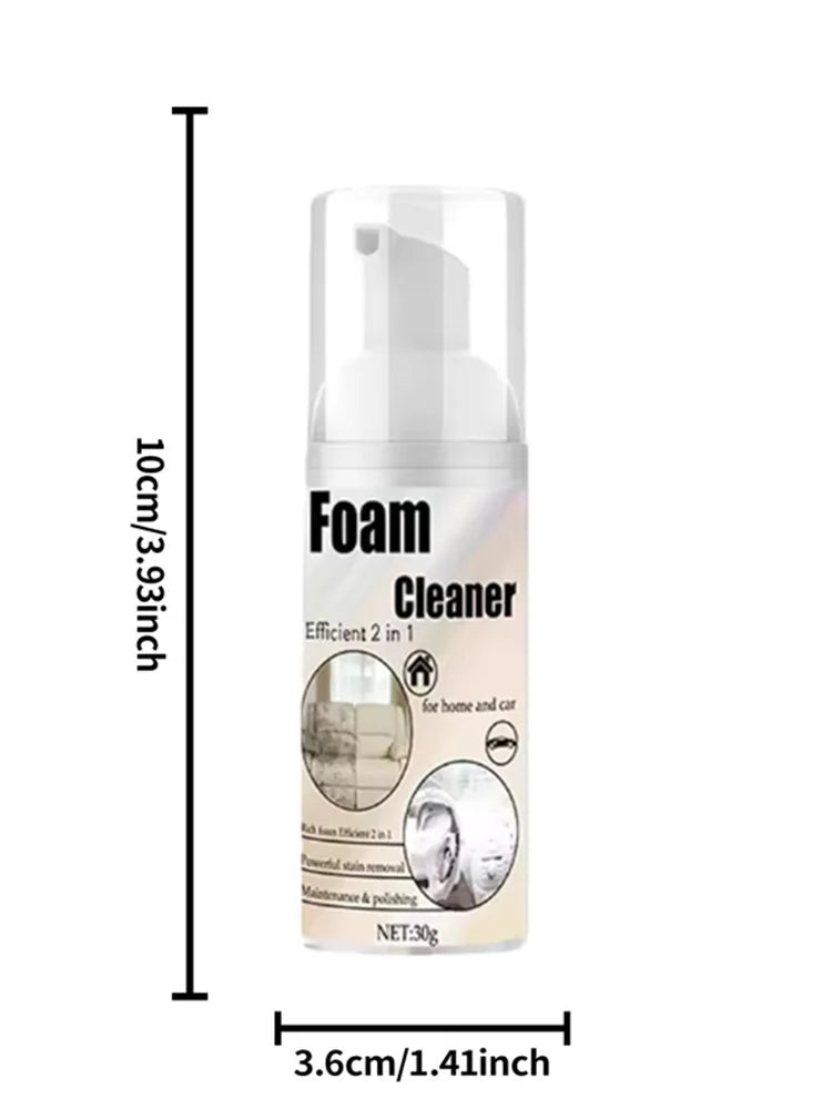 Multifunctional Foam Cleaner Car Interior Stain Removal and Cleaning Leather Seat Foam Cleaner Spray Foam Maintenance Wash Car