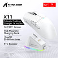 ATTACK SHARK X11 Wireless Gaming Mouse PAW3311 Sensor 22000DPI 3 Modes Wired 2.4G BT 280mAh Rechargeable Mouse