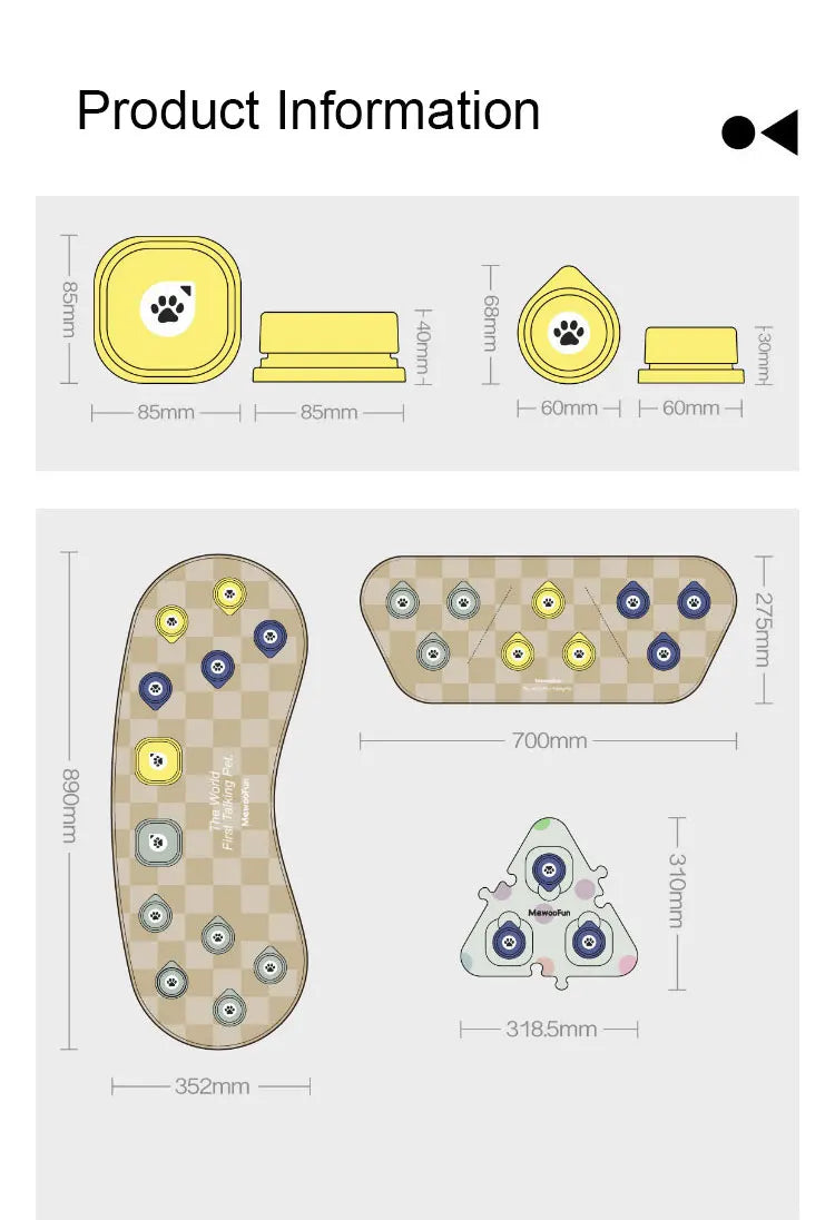 Pet Training Communication Talking Tools Voice Record Cats Dogs Press Buzzer Button Toy Pet Speaking Toys