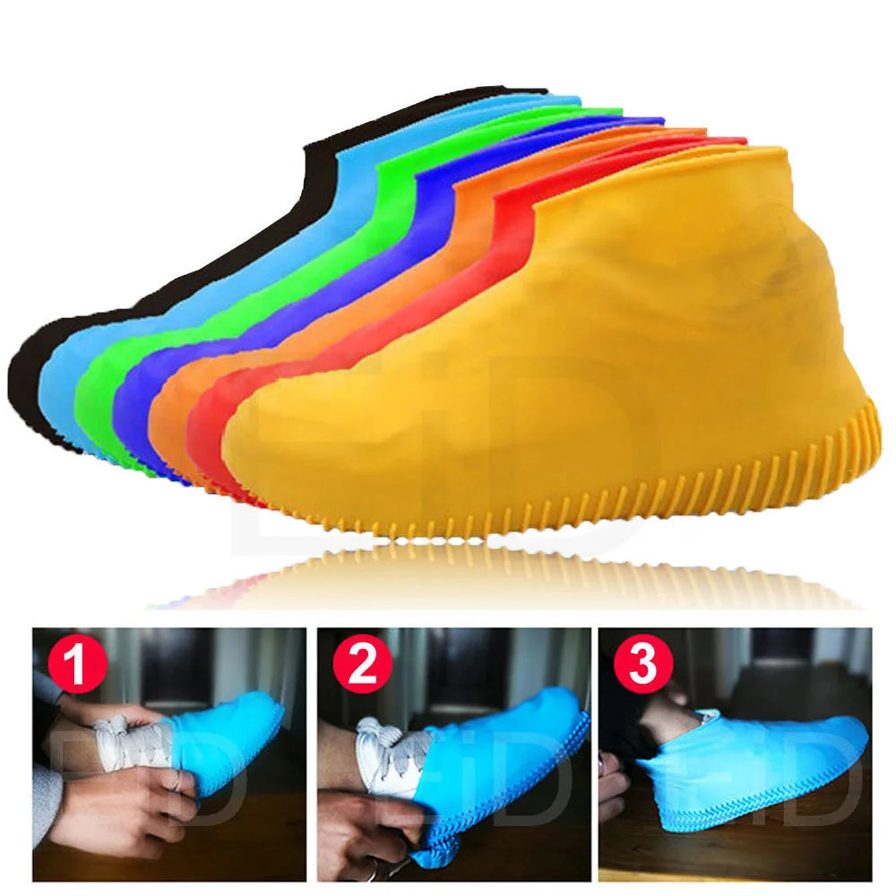 Boots Waterproof Shoe Cover Silicone Material Unisex Shoes Protectors Rain Boots for Indoor Outdoor Rainy Day Reusable man women