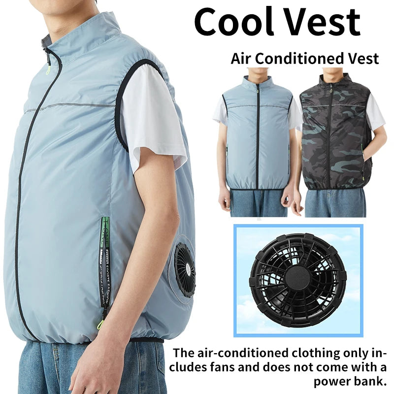 USB-Powered Cooling Vest: Unisex Summer Cooling Vest for Men and Women; Outdoor Cooling Vest for High-Temperature Environments