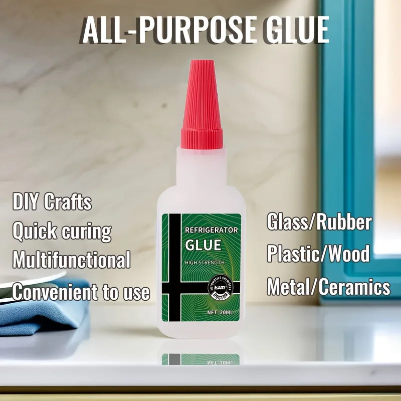 Refrigerator Drawer Adhesive-Quick-Dry Strong Sealant for Cracks，Breaks,Anti， Easy Application,Durable Bonding,Freezer Resistant