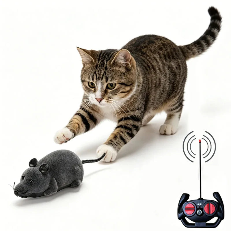 Robot Mouse Rat Funny Cat Toy with Remote Control Multicolor Mouse Wireless Controlled Rat Electric Interactive Pet Supplies