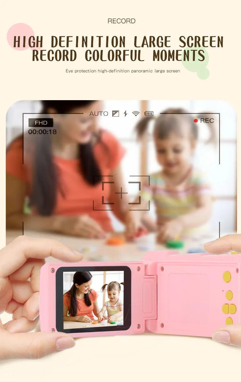 New Children Camera 2.4 Inch Screen For Kids Digital DV Camera 12MP Video Recorder 1080P HD Children's Portable Camera 32GB TF