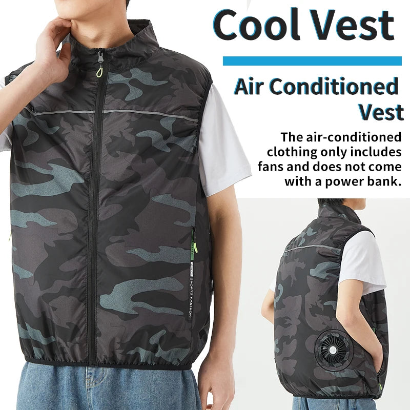 USB-Powered Cooling Vest: Unisex Summer Cooling Vest for Men and Women; Outdoor Cooling Vest for High-Temperature Environments