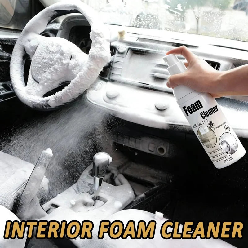 Multifunctional Foam Cleaner Car Interior Stain Removal and Cleaning Leather Seat Foam Cleaner Spray Foam Maintenance Wash Car