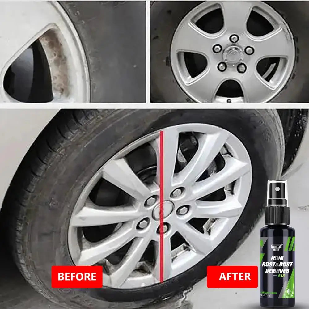 HGKJ S18 50/100/300ML Car Paint & Wheel Iron Particles Powder Rust & Dust Remover Auto Rim Metal Multi-Purpose Cleaning Spray