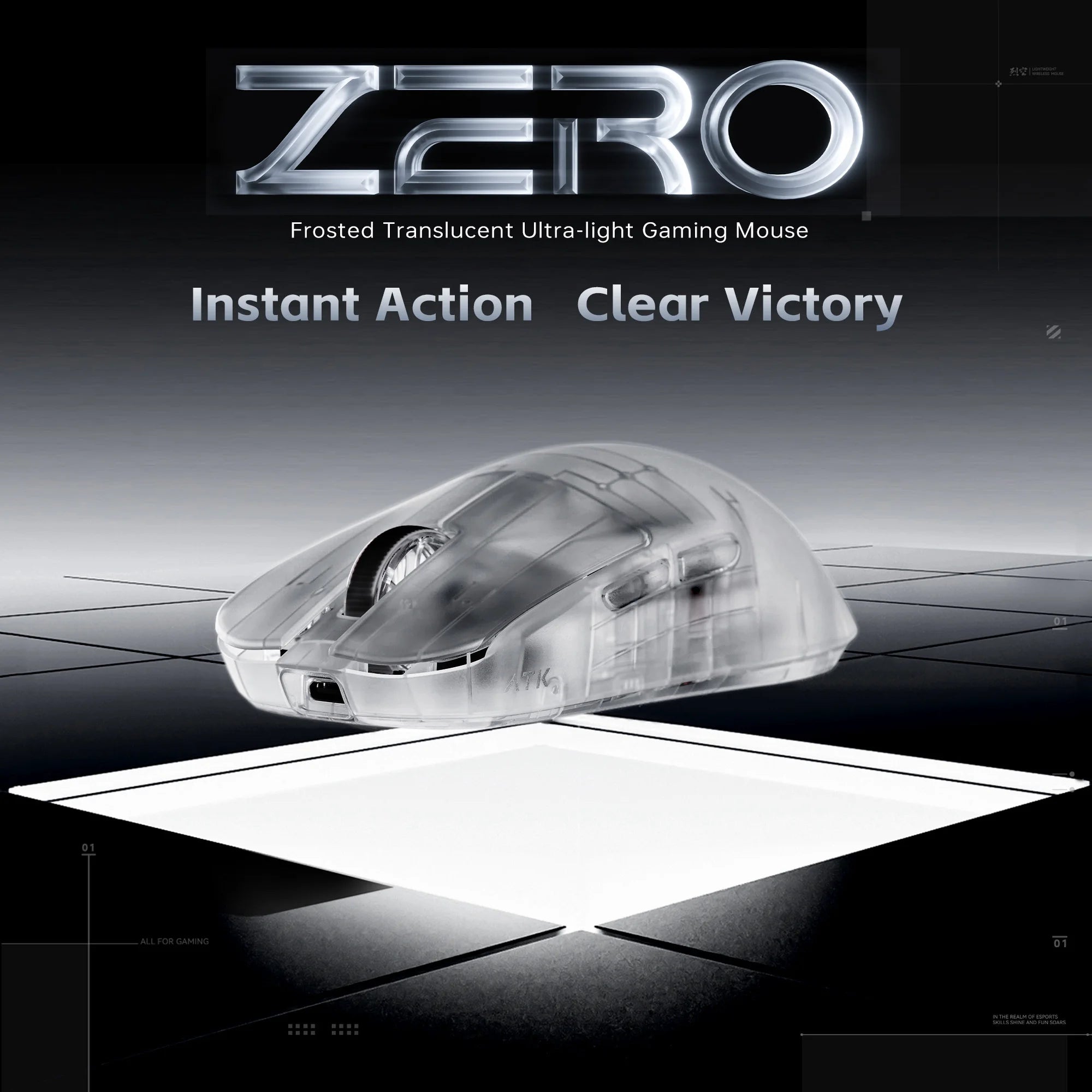 ATK Blazing Sky ZERO Ultralight Wireless Gaming Mouse Dual 8K PAW3950Ultra Transducer Wireless Mouse Ergonomic Mouse Foggy Mice