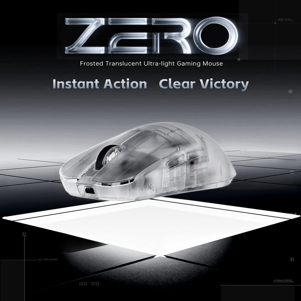 ATK Blazing Sky ZERO Ultralight Wireless Gaming Mouse Dual 8K PAW3950Ultra Transducer Wireless Mouse Ergonomic Mouse Foggy Mice